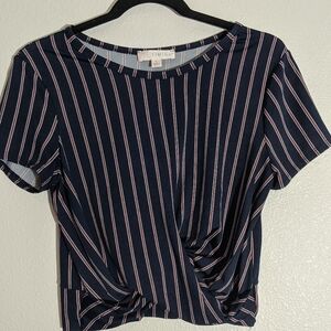 Faux front tie top